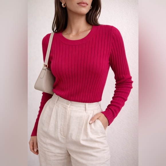 Banana Republic Sweaters - NWOT Banana Republic 100% Merino Wool Ribbed Sweater Fitted Luxe Knit